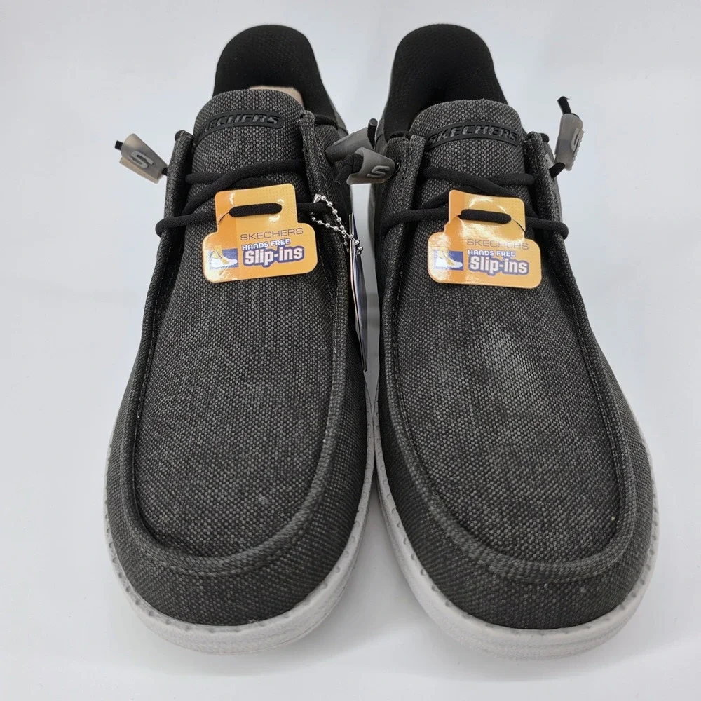 Skechers Mens Melson Coronado Slip-ins Canvas Charcoal Grey 10.5 Hands Free